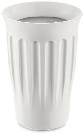 Pahar cu capac, din termoplastic Click To - Go Alb / Gri, 350 ml, Ø9,3xH13,6 cm