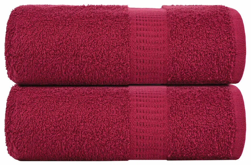 vidaXL Prosoape de baie 2 buc. FROGN Bordeaux 30x30 cm 100% bumbac