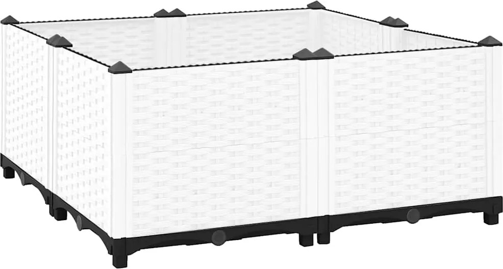 vidaXL Strat înălțat, 80x80x38 cm, polipropilenă