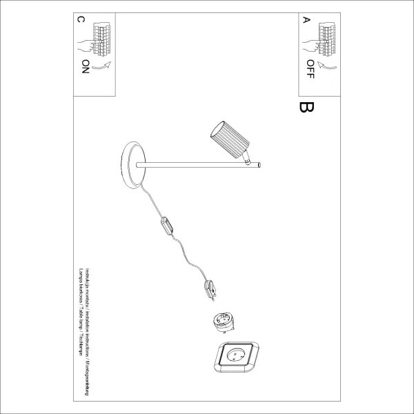 Brilagi - Lampă de masă CRESTO 1xGU10/10W/230V albă