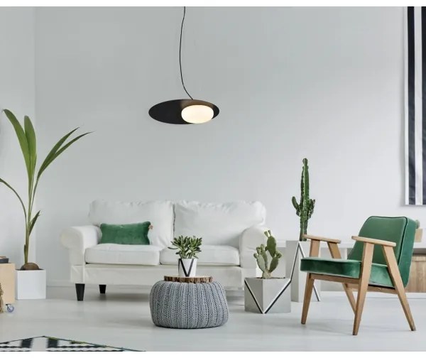 Klausen 111100 - Lustr LED PETIT 12W 230V negru pe cablu