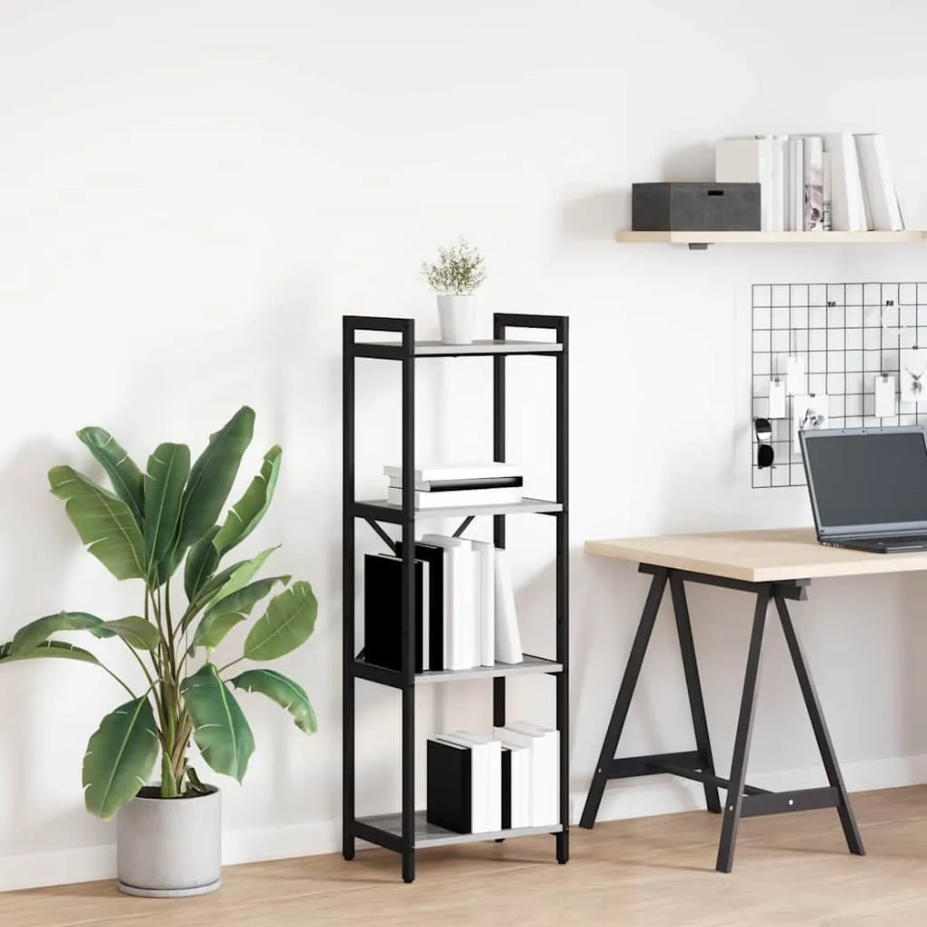 vidaXL Bibliotecă sonoma gri 40 x 30 x 118 cm Lemn compozit