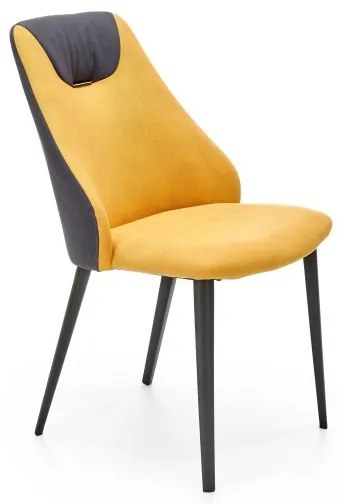 Scaun Bucatarie Si Dining K470 Stofa Mustar /Gri Inchis