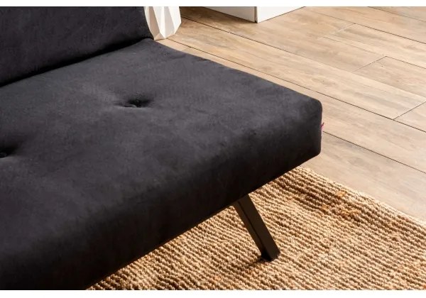 Canapea extensibilă BAKU, 2 locuri, neagră