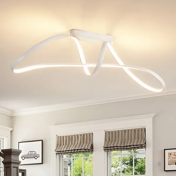 Brilagi-LED Plafonieră LED aplicată dimmabilă TWISTER 60W/230V 3000-6000K albă + telecomandă