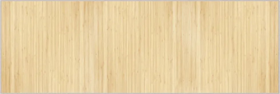 vidaXL Covor dreptunghiular, natural deschis, 100x300 cm, bambus