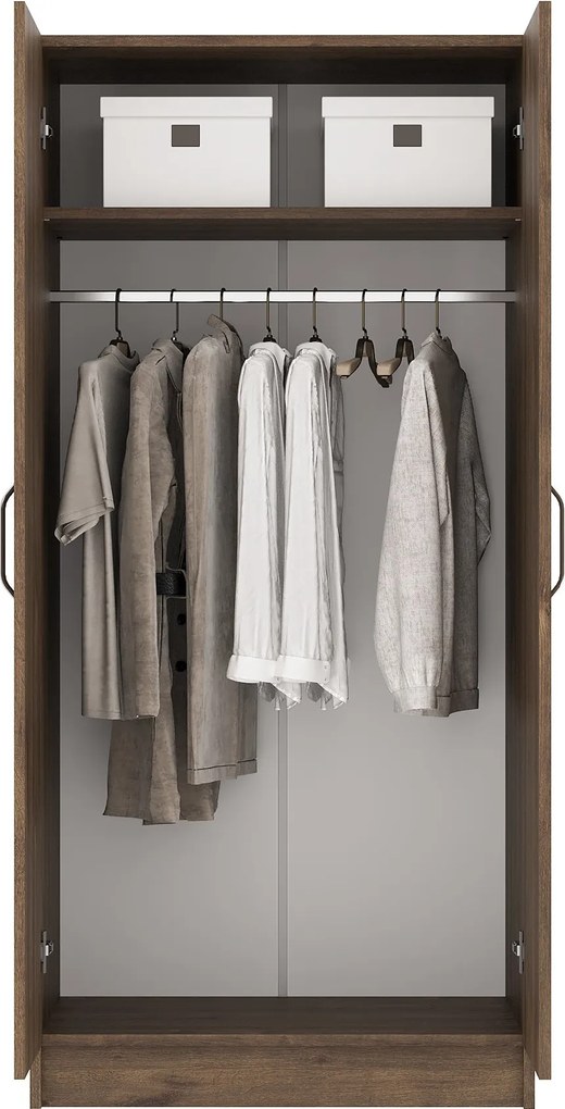Dulap Remi, 2 Usi, Stejar Bronz, 80 x 51 x 170 cm