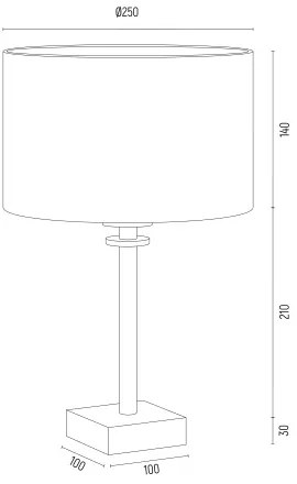 Veioza, lampa de masa eleganta ABBANO negru