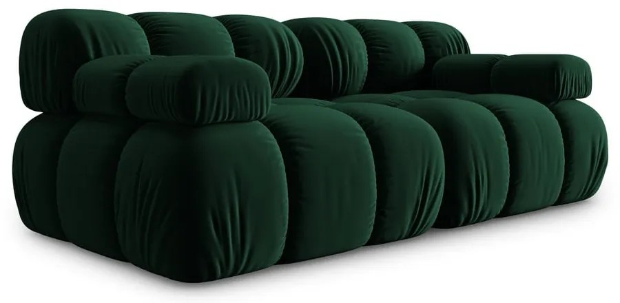 Canapea verde cu tapițerie din catifea 188 cm Bellis – Micadoni Home