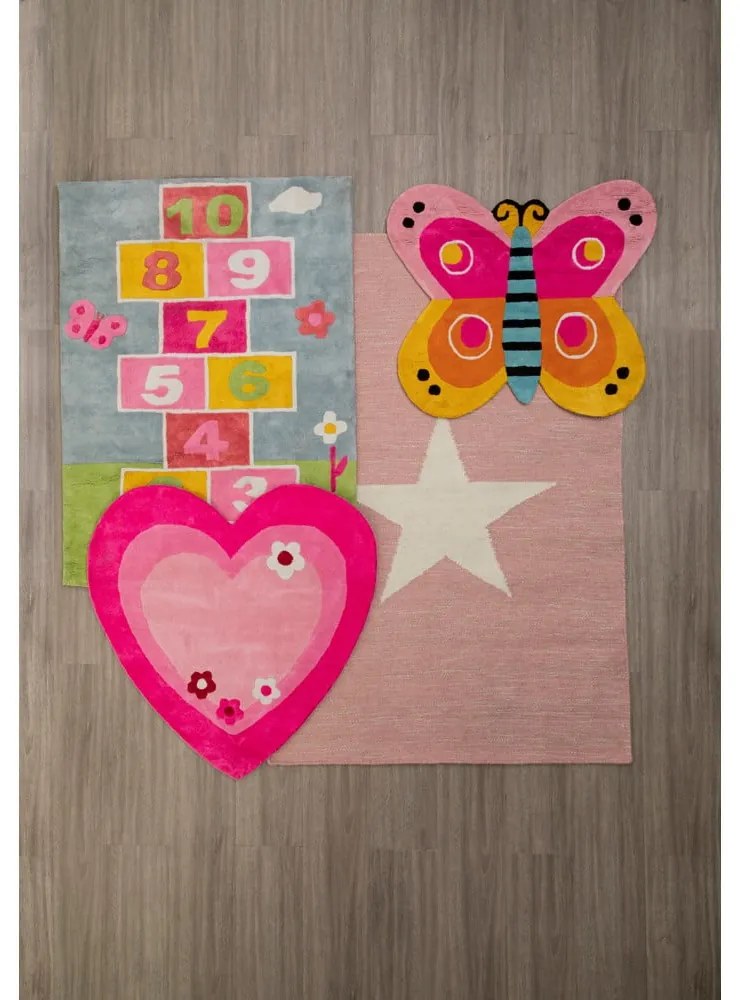 Covor pentru copii 80x90 cm Butterfly – Premier Housewares