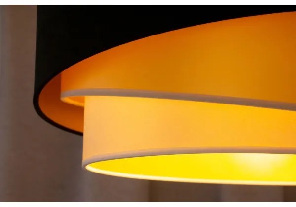 Lustră aplicată Duolla KOBO 1xE27/15W/230V d. 45 cm negru/auriu/crem