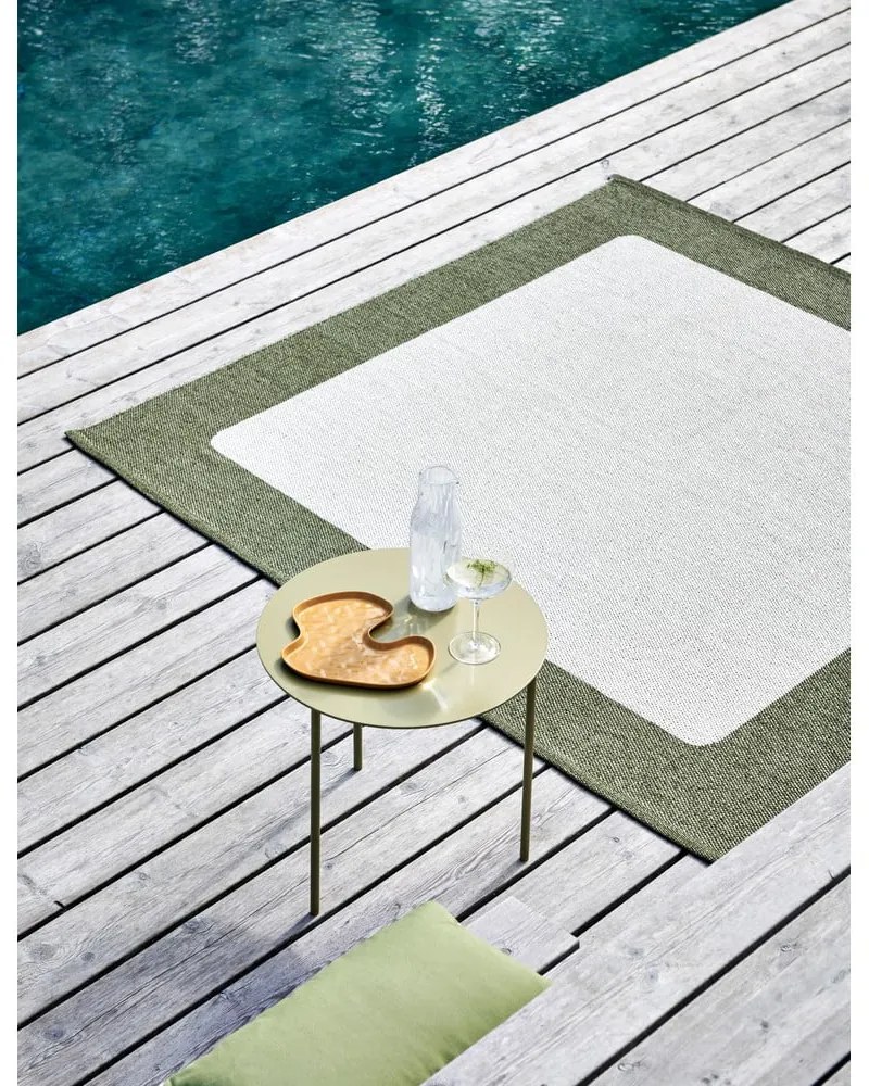 Covor pentru exterior și interior verde/crem 70x120 cm Ilda Pine – Pappelina