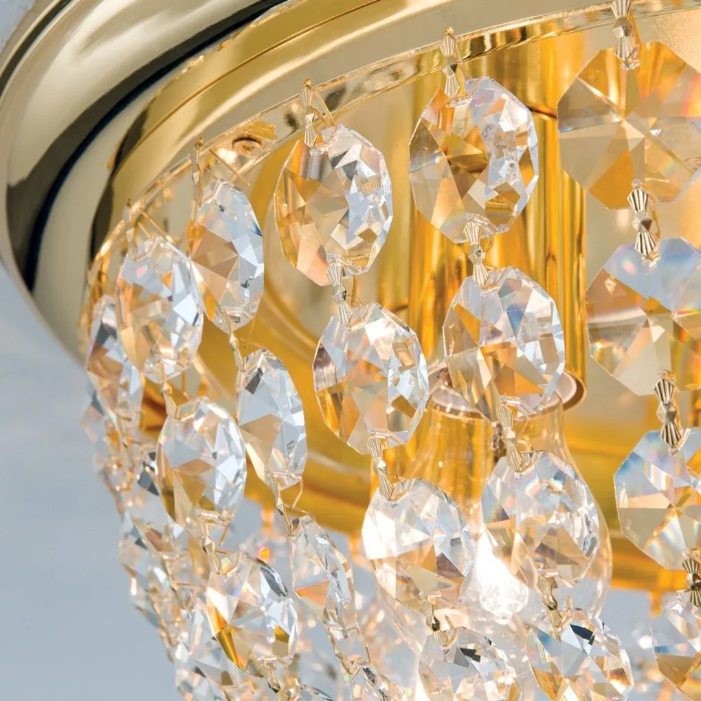 Plafoniera cristal Asfour design elegant lux PLAFOND D-47cm aurie