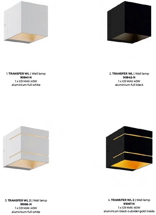 Aplica de perete ambientala design modern Transfer II alba