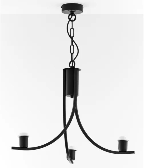 Jupiter 2106 - Lustră cu lanț ARTHUR, 3xE27/15W/230V, negru/portocaliu, decor marmură