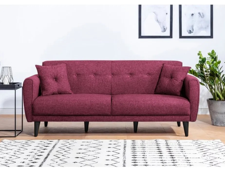 Set Canapea Extensibilă si Fotoliu Aria - S, Rosu