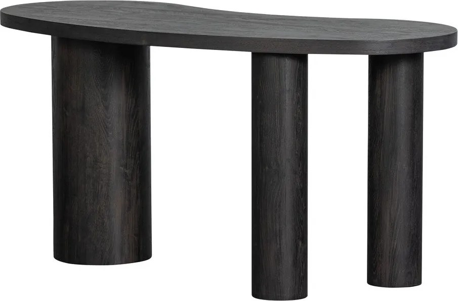 Masă consolă maro închis cu aspect de lemn de pin 70x150 cm Maan – WOOOD