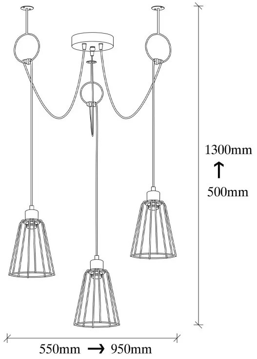 Lustra Tel - 6651 Negru