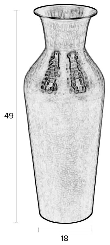Vază neagră din oțel înaltă (înălțime 49 cm) Dunja – White Label