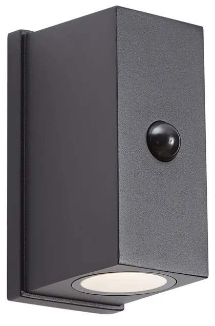 Lampă de perete neagră senzor Lux magnetic incl. LED reîncărcabilă - Baleno