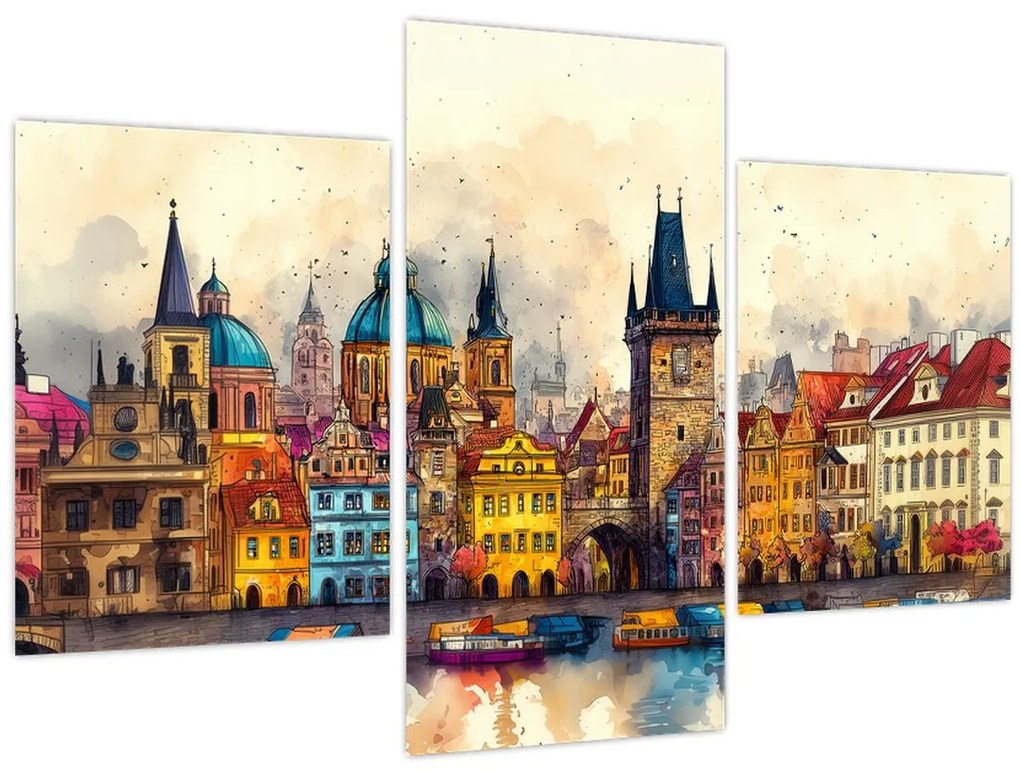 Tablou - Toamna în orașul pictat (90x60 cm)