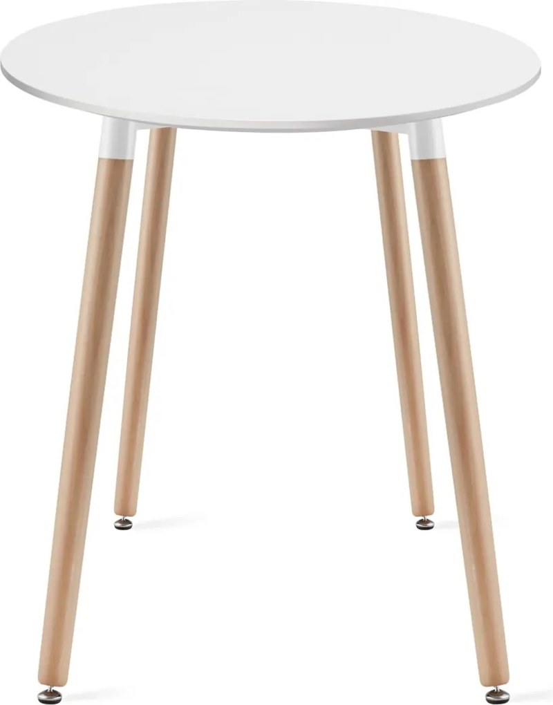 OFERTA Masa rotunda alba pentru dining KAMI 60x60 cm II. calitate