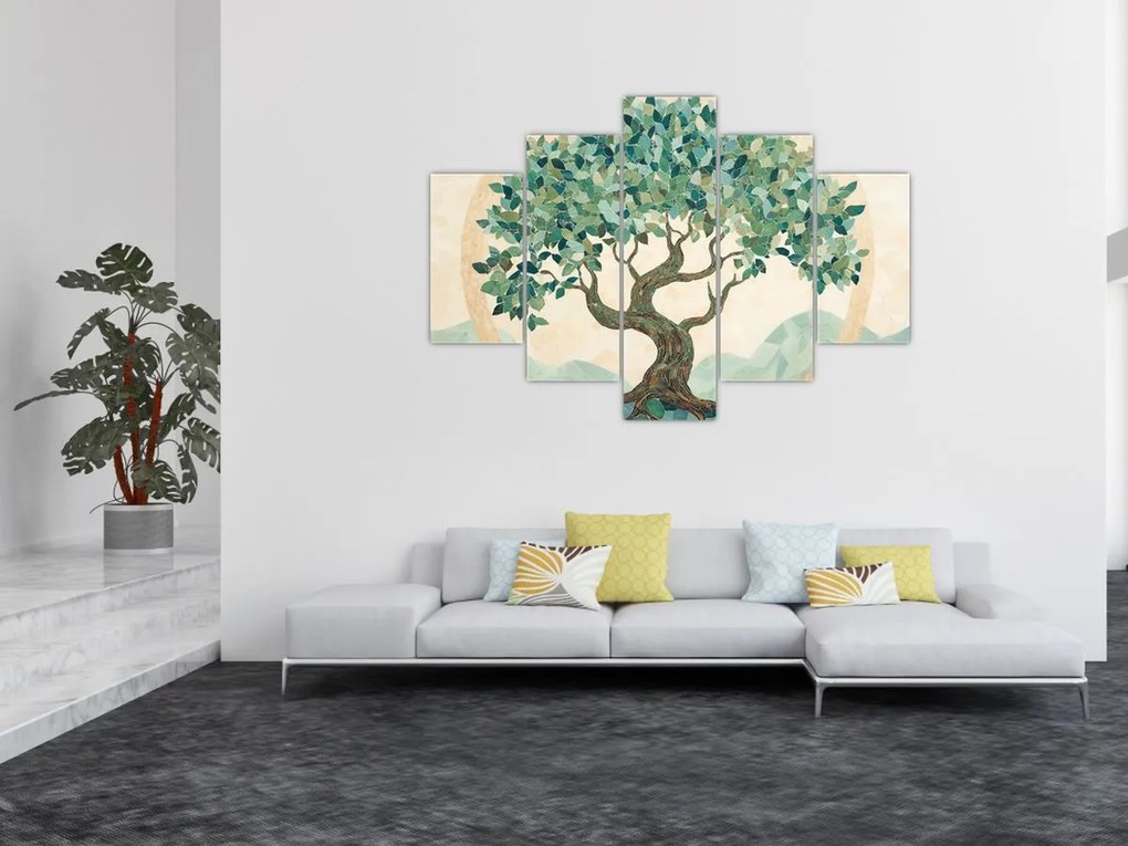 Tablou – Mozaic elegant cu arbore (150x105 cm)