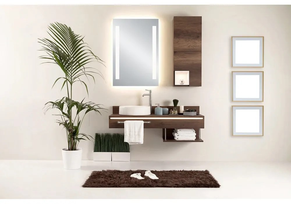 Oglindă de perete cu led 50x70 cm Senna – Mirrors and More