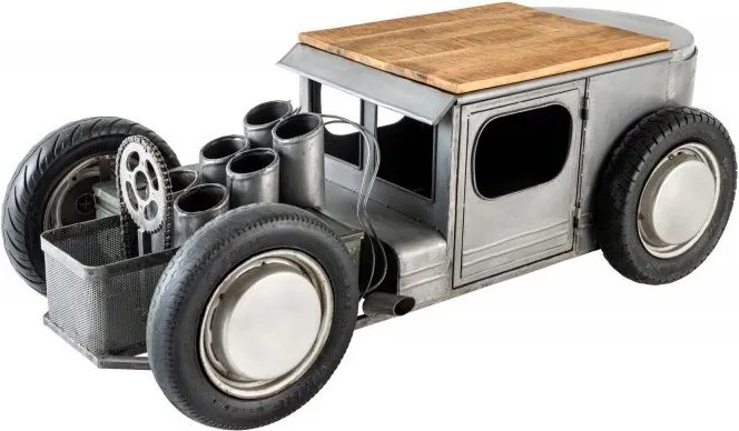 Masuta design unicat cu suport pentru sticle de vin Hot Rod 165cm