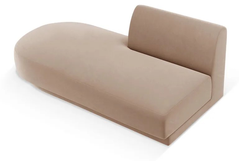 Modul canapea stanga 2 locuri, Miley, Micadoni Home, BL, 158x85x74 cm, catifea, cappuccino