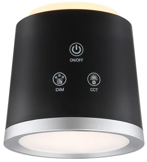 Globo 58454B - Lampă de birou LED tactilă reglabilă MEEYA LED/6W/3,7V negru