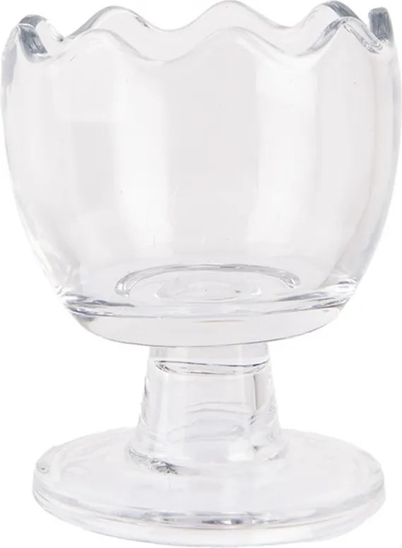 Borcan din sticlă, transparent, cu capac găină, Ø 10x22 cm
