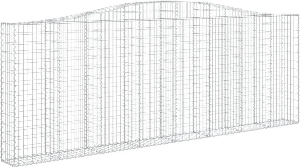 vidaXL Coș gabion arcuit, 400x30x140/160 cm, fier galvanizat