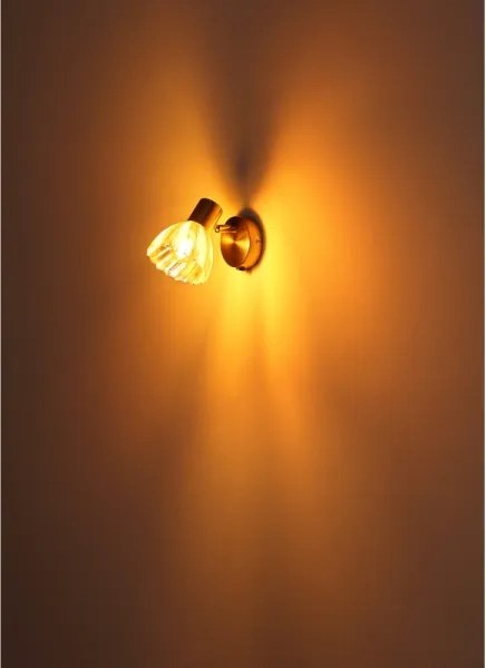 Spot de perete Globo 54315M-1 ZACHERY 1xE14/40W/230V auriu