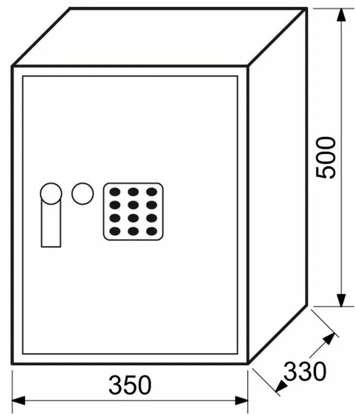 Seif din oțel cu încuietoare electronică  RS.50.EDK