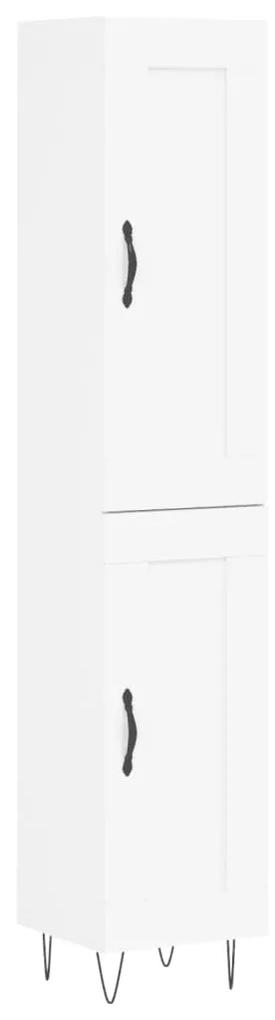 3200481 vidaXL Dulap înalt, alb, 34,5x34x180 cm, lemn prelucrat