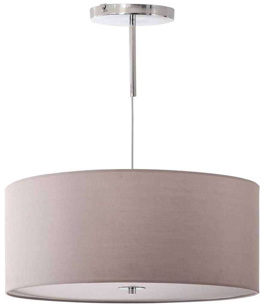 HOMCOM Lampadar modern suspendabil cu LED-uri reglabile si 3 culori de iluminat, dimensiune 59x59x44 cm, culoare gri deschis