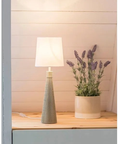 ByRydens 4002090-6508 - Lampă de masă LOFTY 1xE27/5W/230V albă/argintie