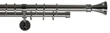 Galerie dubla CARTER, grosime 19mm, onyx, (Alege marime: 180 cm)