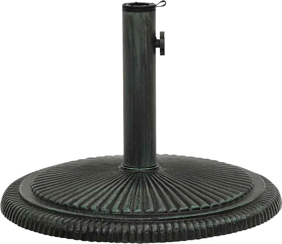 vidaXL Bază de umbrelă, verde, 45x45x30, fontă