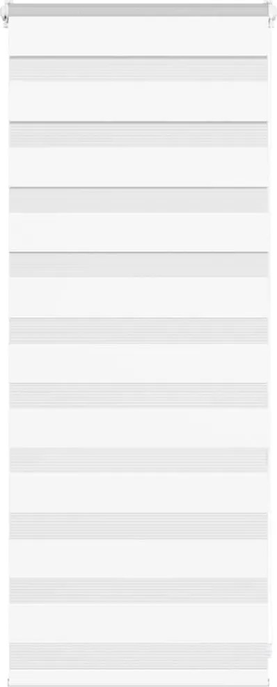 vidaXL Jaluzea tip zebra alb lățime țesătură 50,9 cm poliester