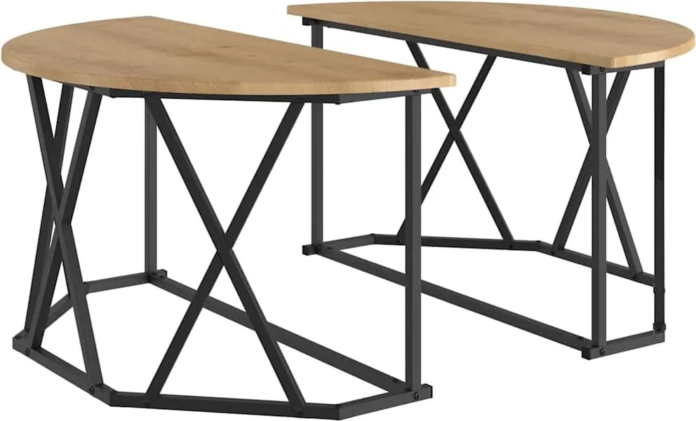 vidaXL Masă de cafea Stejar Artizanal 80 x 80 x 42 cm