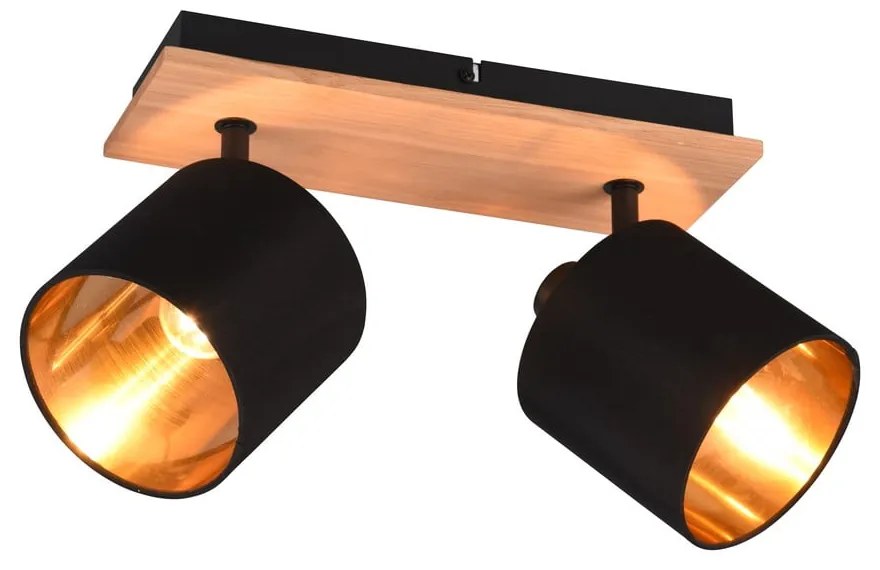 Spot negru/în culoare naturală ø 12 cm Tommy – Trio