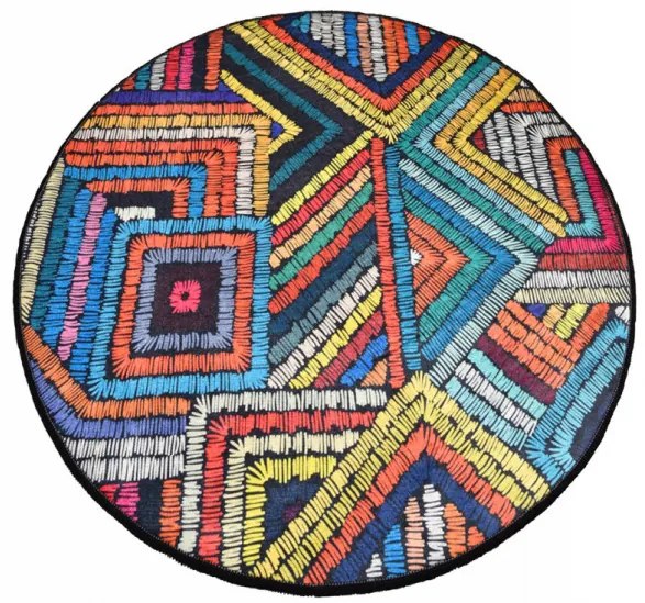 Covoraș de Baie Maglie DJT, Ø 100 cm, Multicolor