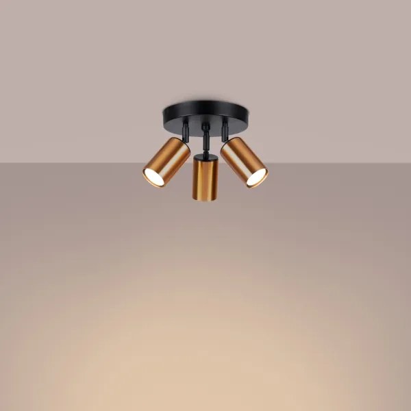 Spot Sollux SL.1377 WINX 3xGU10/10W/230V negru/cupru