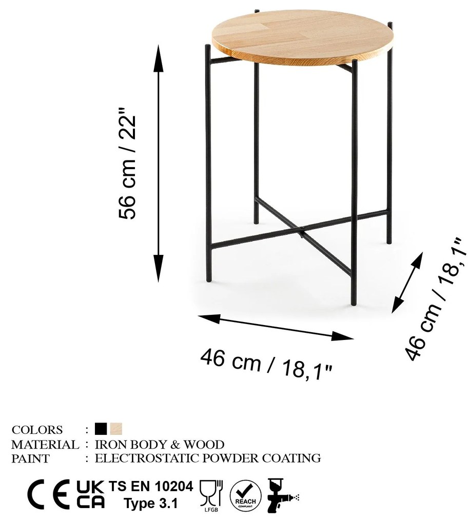 Măsuță de cafea Museli 6 (negru + natural) . 1093230