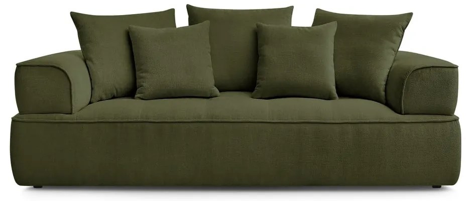 Canapea verde cu tapițerie din chenille 237 cm Whesley – Bobochic Paris