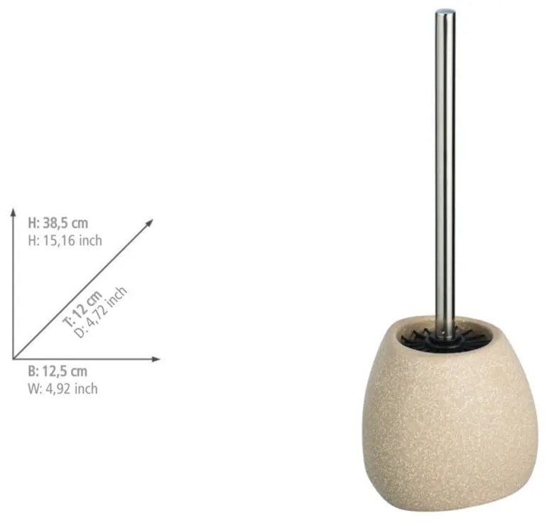 Perie WC din ceramică Wenko Pion, bej