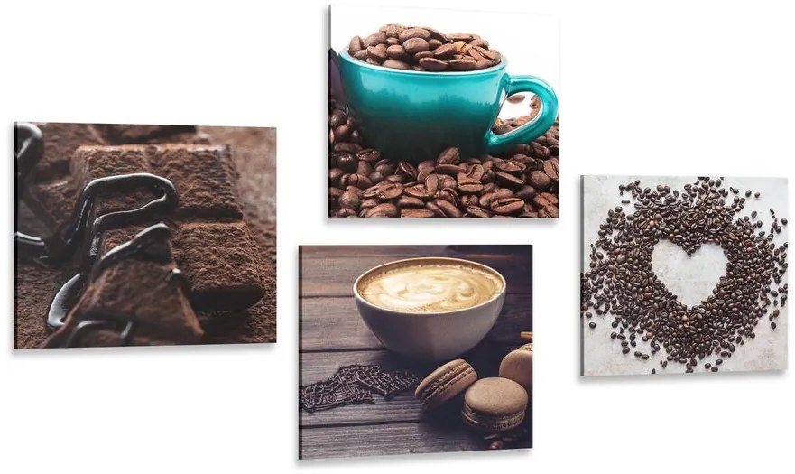 Set tablouri mirosul de cafea bună