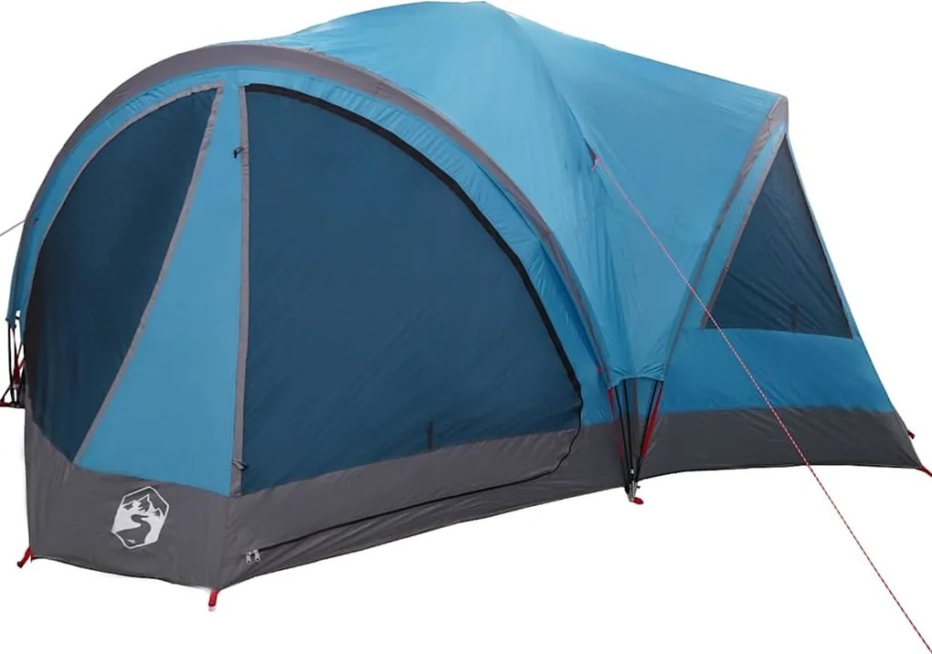 vidaXL Cort de familie pentru 10 persoane cu acoperiș Albastru și Gri